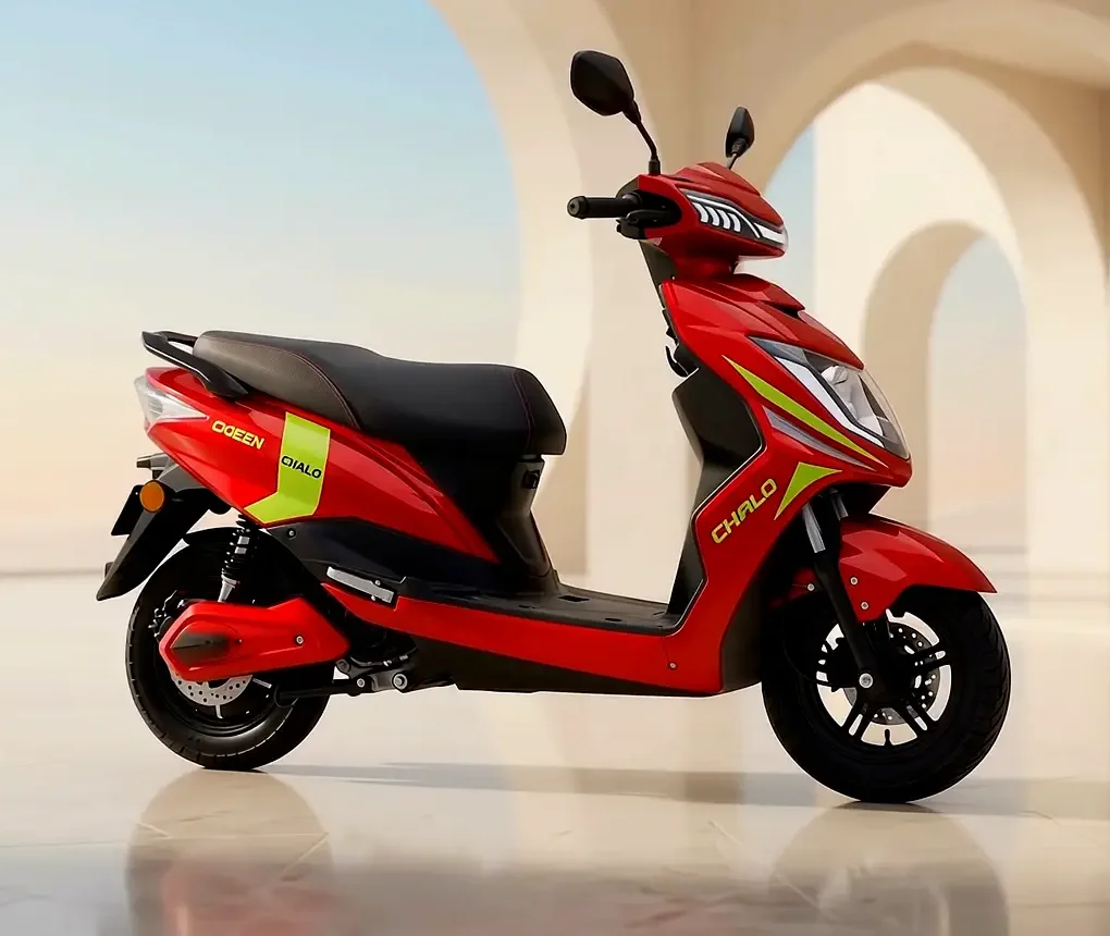 CHALO NEU side view, the whole scooter from headlamp to tail lamp