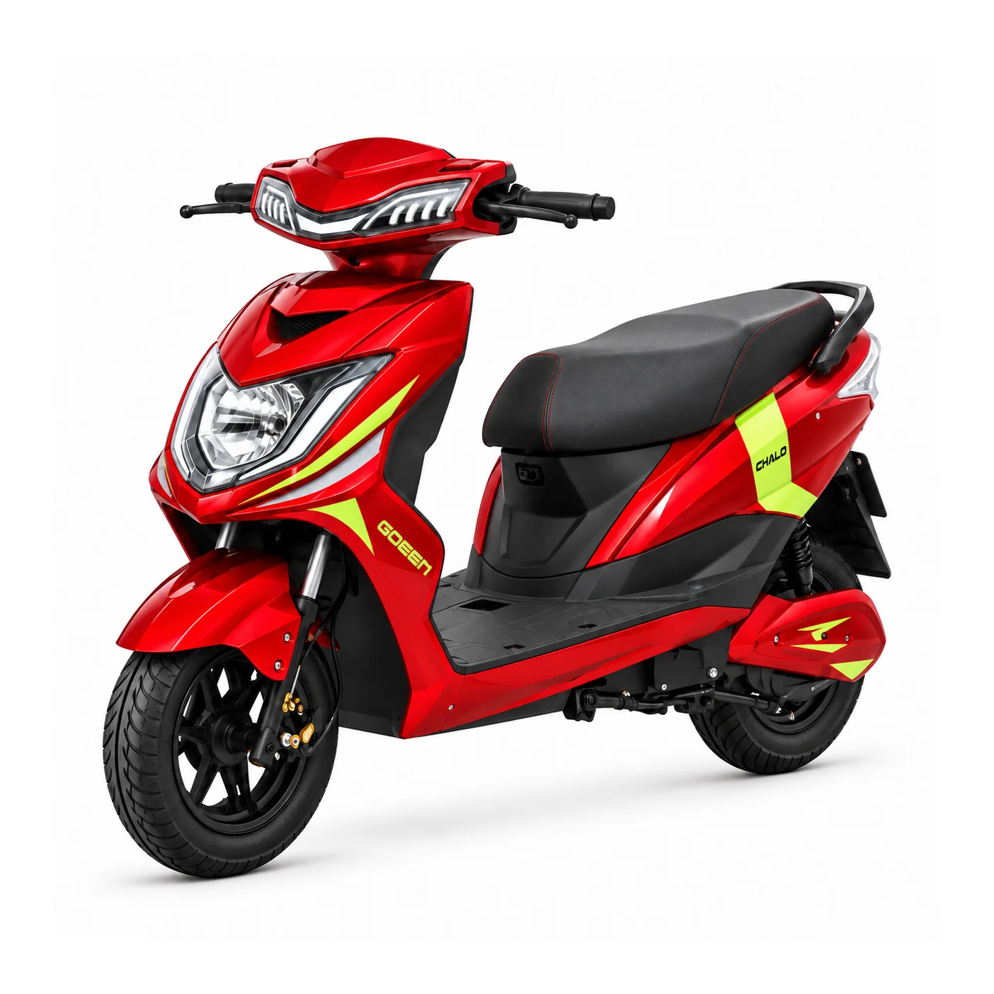 CHALO NEU in red, three-quarter front view